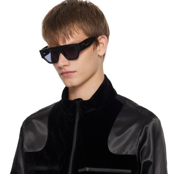 Fendi O'LOCK  FE40108U 01V  Women BRAND NEW Sunglasses Geometric Black Blue - Picture 12 of 12